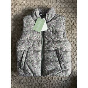 H&M Floral Puffer Vest 3/4 3T 4T